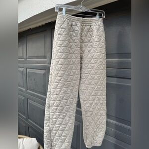 Quilted Taupe Sweatpants